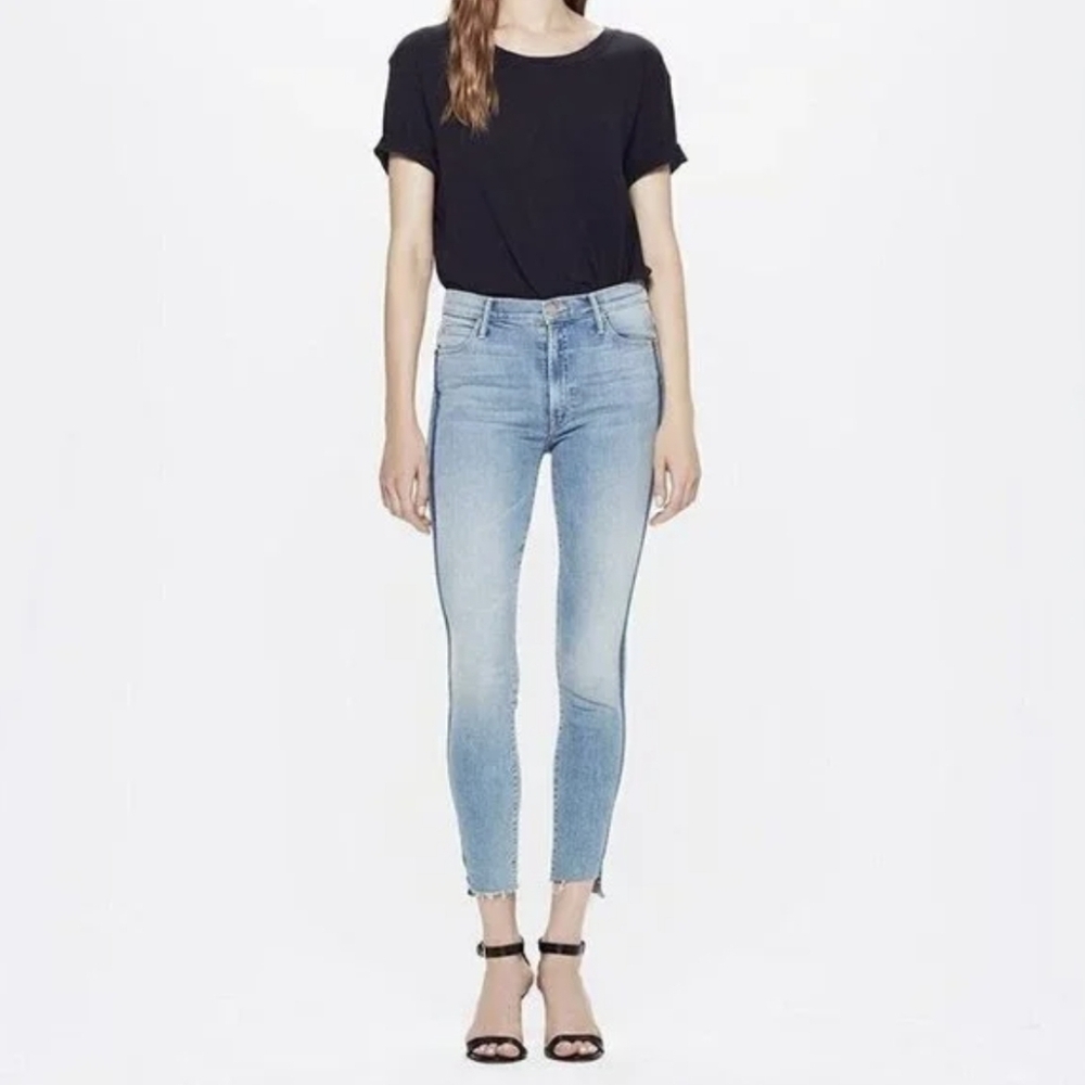 MOTHER Light Blue High-Rise Skinny Jeans